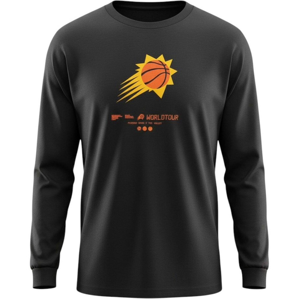 Mitchell & Ness Phoenix Suns World Tour Long Sleeve Tee Shirt XXL NEW